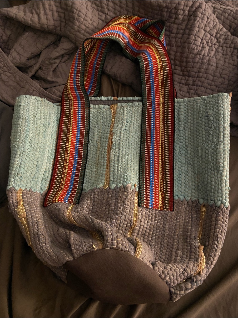 Free people  boho festival  Tote Bag with Multicolor Strap